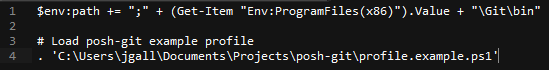 Git Powershell Profile